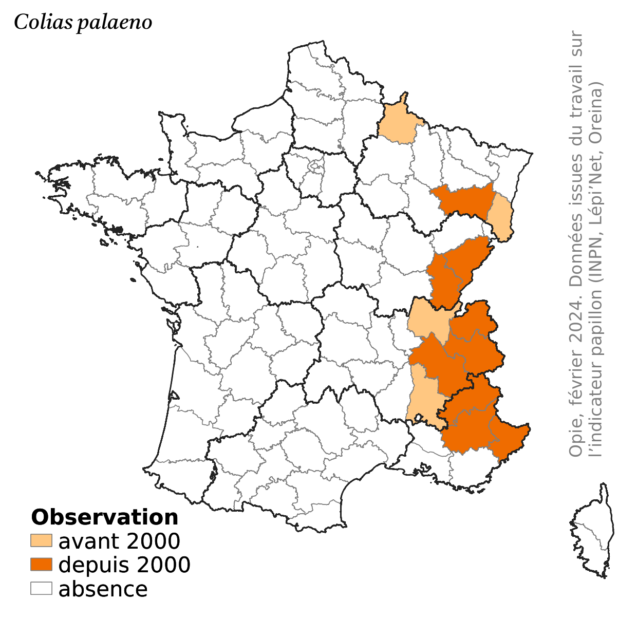 Carte de répartition de Colias palaeno